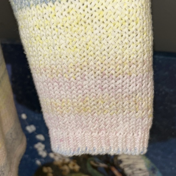 Talbots Size L 3/4 Sleeve Loose Knit Pastel Sweater - Picture 10 of 12